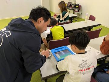 iPadでプログラム作成中