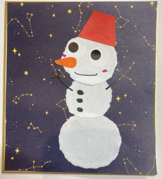 雪だるま制作中