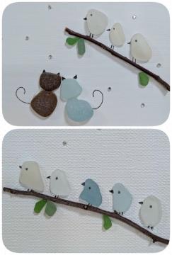 シーグラス作品