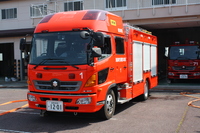 水槽付消防ポンプ車海津1号車の写真