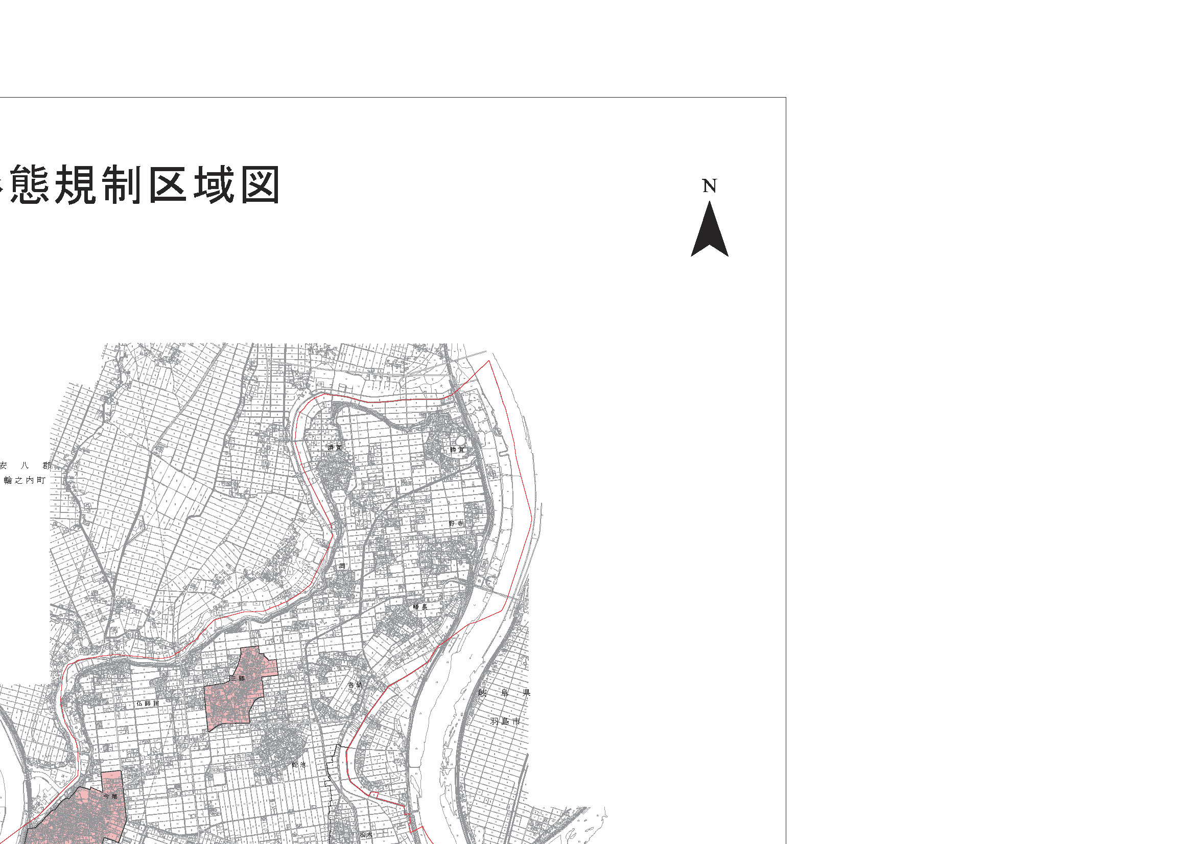 海津市建築形態規制区域図（北東部）の画像