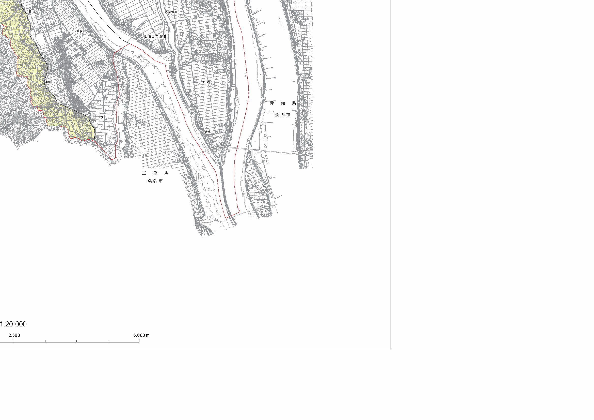 海津市建築形態規制区域図（南東部）の画像