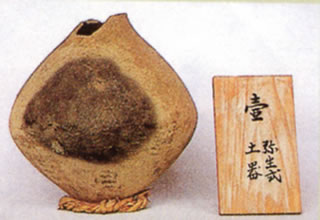 庭田貝塚付近出土弥生土器の写真