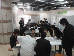 DIG(災害図上訓練)実施時の写真